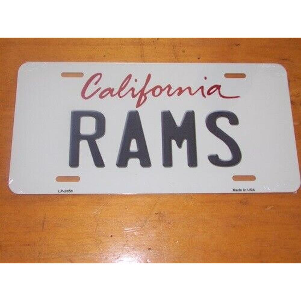 NFL Los Angeles Rams License Plate State Background Metal Super Bowl Fast Ship